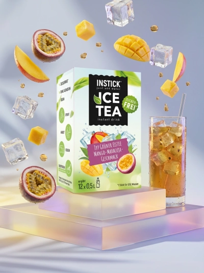 Sugar-Free Mango & Passion Fruit Iced Tea with Green Tea Extract, 12 Sticks &times; 0,5-1 L — Alternate product image