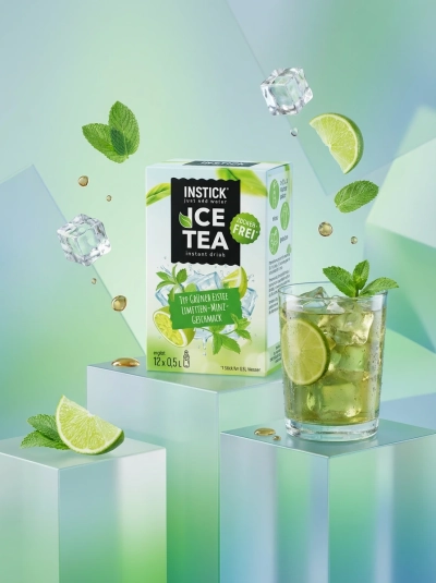 Sugar-Free Lime & Mint Iced Tea with Green Tea Extract, 12 Sticks &times; 0,5-1 L — Alternate product image