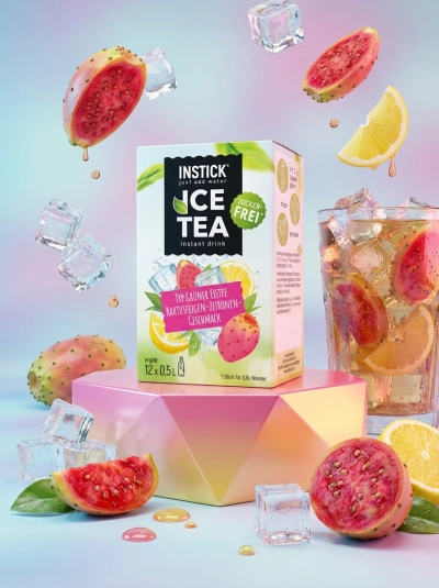 Th&eacute; glac&eacute; sans sucre Figue de Barbarie & citron &agrave; l&rsquo;extrait de th&eacute; vert, 12 sticks &times; 0,5&ndash;1 L — Image secondaire du produit