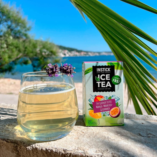 ХОЛОДНЫЙ ЧАЙ БЕЗ САХАРА СО ВКУСОМ МАНГО И МАРАКУЙЯ (ЭКСТРАКТ ЗЕЛЕНОГО ЧАЯ)