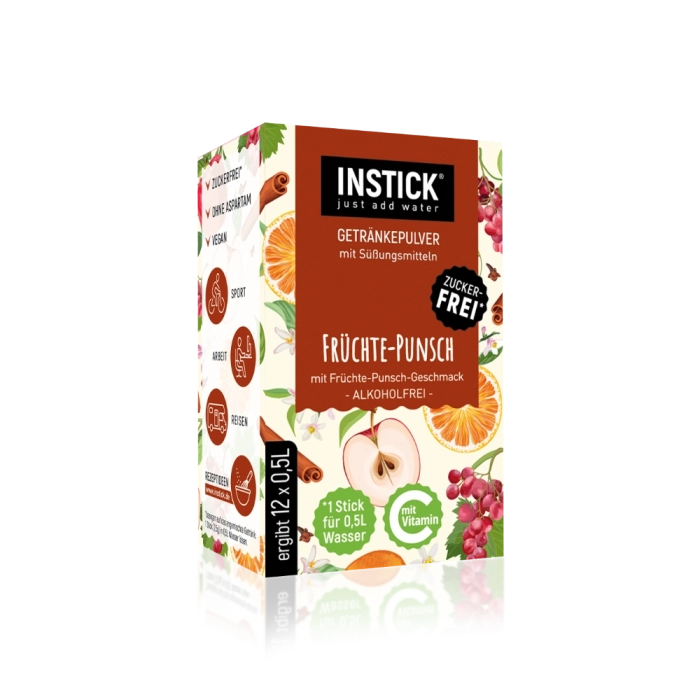 Sugar-Free Fruit Punch Drink, 12 Sticks × 0,5-1 L — product image