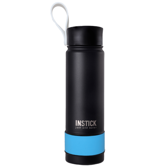 Термобутылка с карабином голубой-лёд, крышка-клик (0.65 л)