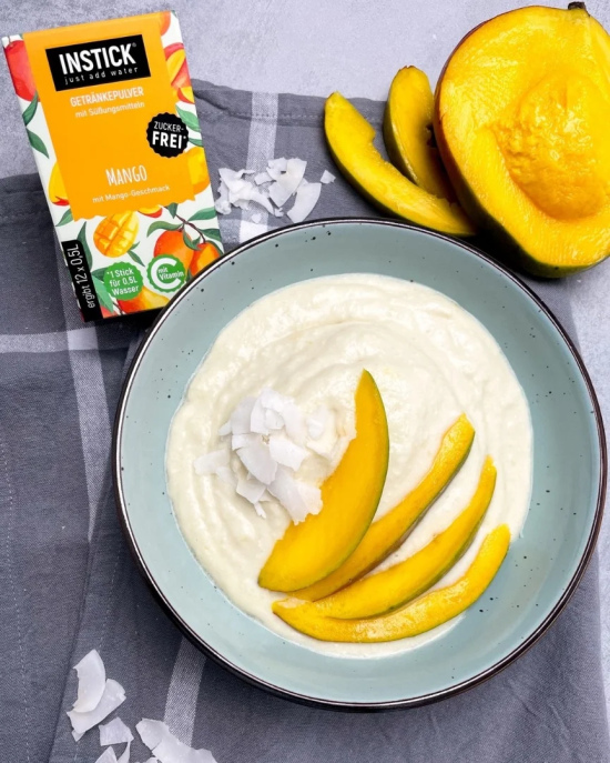 Sugar-free mango-flavored beverage