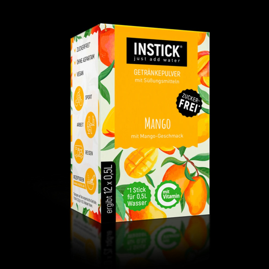 Sugar-free mango-flavored beverage