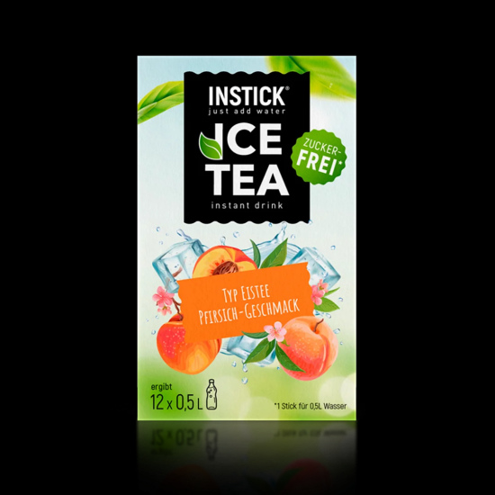 Sugar-free cold tea with the flavor of peach, made from black tea extract