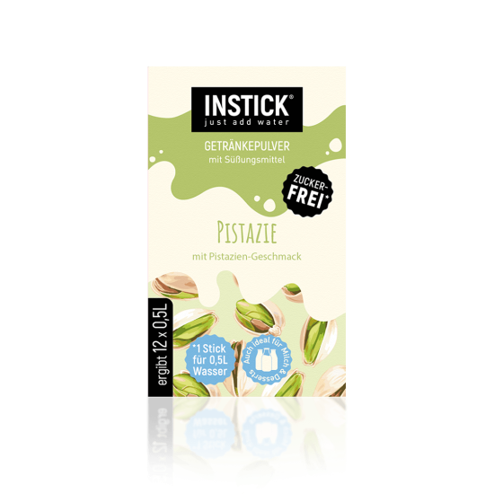 Sugar-free pistachio-flavored drink – with water or milk