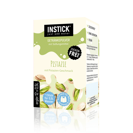 Sugar-free pistachio-flavored drink – with water or milk