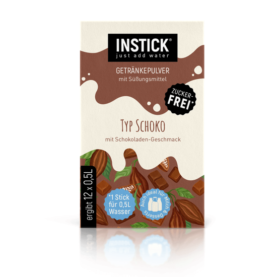 Sugar-free chocolate drink – with water or milk