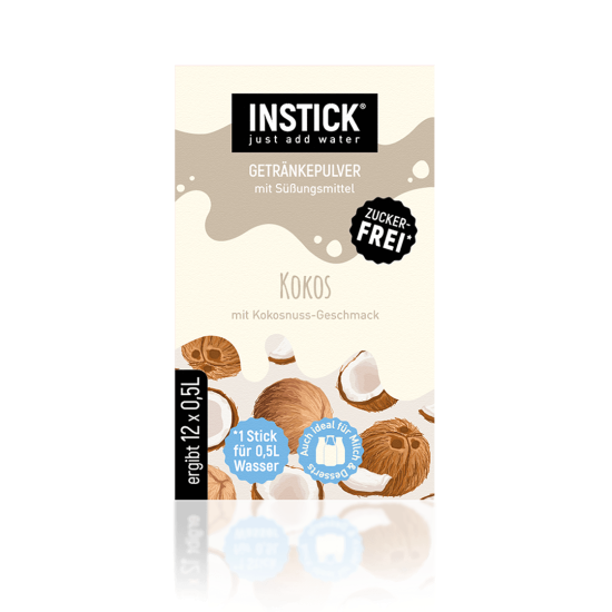 Sugar-free coconut-flavored drink – with water or milk