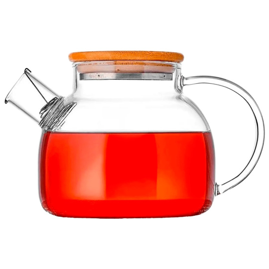 Glass kettle with bamboo lid “Bamboo”, 1000 ml