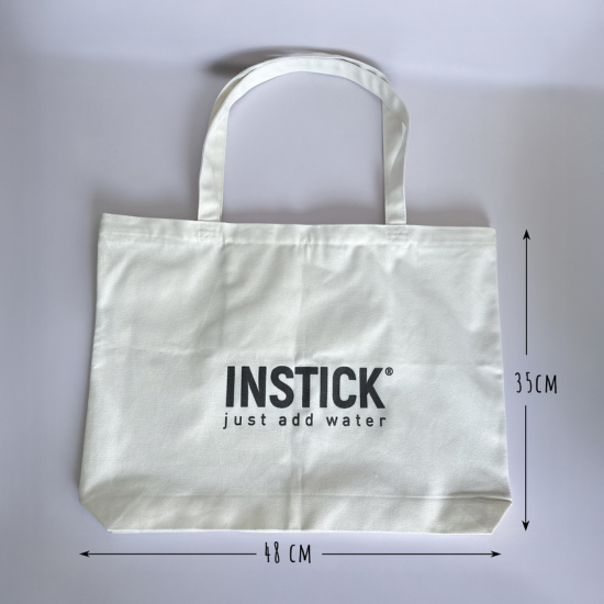 Instick canvas bag with zipper and inner pocket