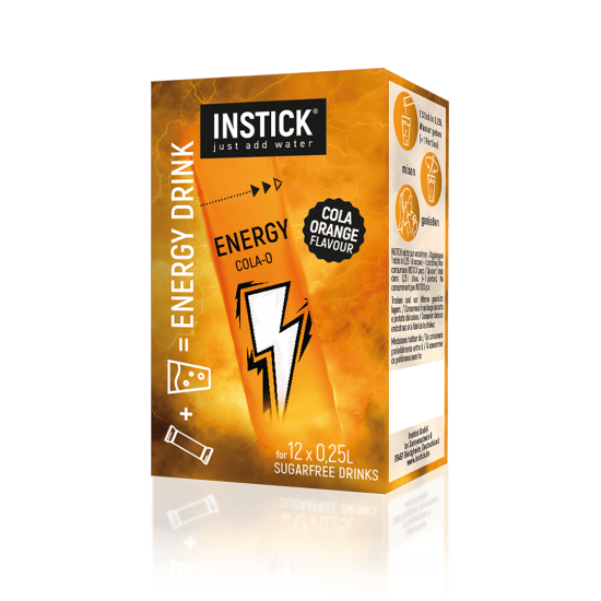 In English: Energy Cola-O – 12 units of 0.25 liters sugar-free energy drink