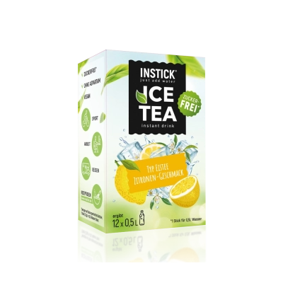 Sugar-Free Lemon Iced Tea with Black Tea Extract, 12 Sticks &times; 0,5-1 L — Product image