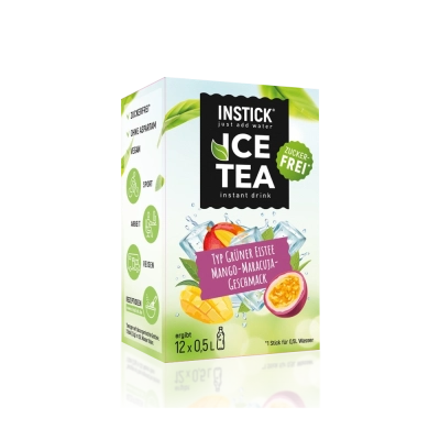 Sugar-Free Mango & Passion Fruit Iced Tea with Green Tea Extract, 12 Sticks &times; 0,5-1 L — Product image