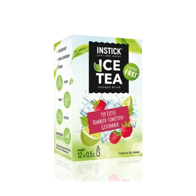 Sugar-Free Raspberry & Lime Iced Tea with Black Tea Extract, 12 Sticks &times; 0,5-1 L — Product image