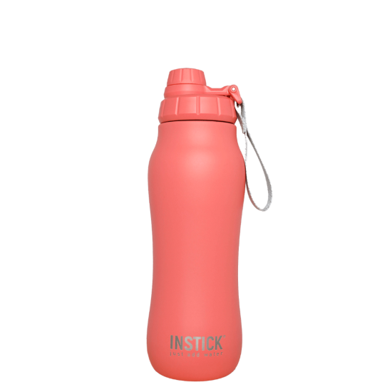 Rounded thermal water bottle with handle Flamingo-pink (0.7 L)