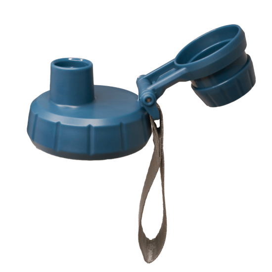 Rounded thermal water bottle with handle Navy-blue (0.7 L)