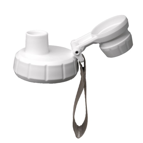 Rounded thermal water bottle with handle White (1.2 L)