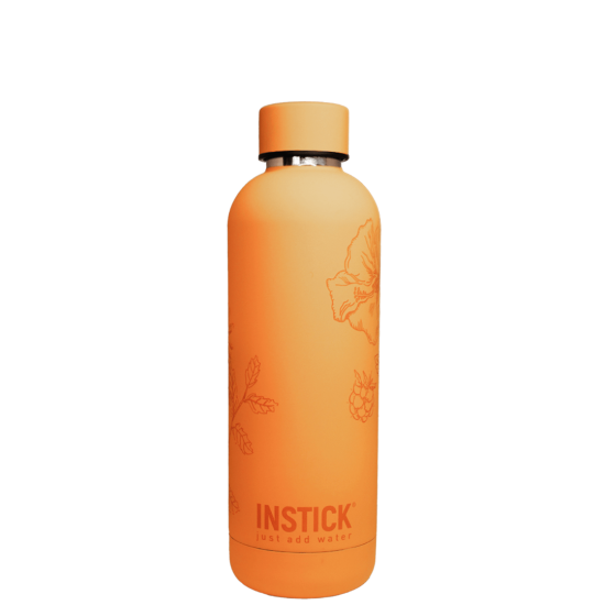 Carrot-orange illustrated thermal bottle (0.5 L)