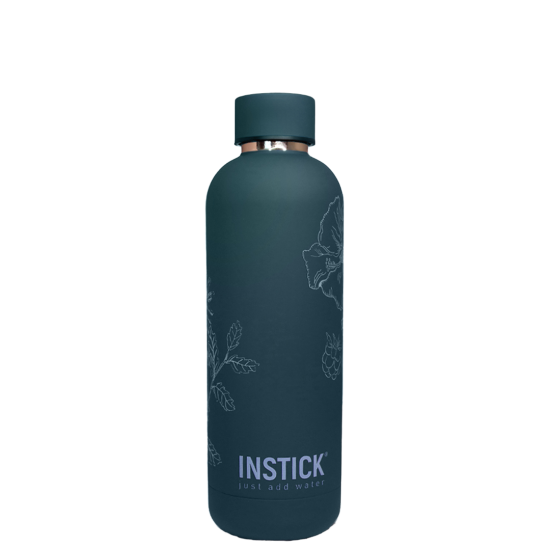 Navy-blue illustrated thermal bottle (0.5 L)