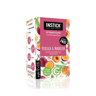 Boisson sans sucre P&ecirc;che & fruit de la passion, 12 sticks &times; 0,5&ndash;1 L — Image du produit