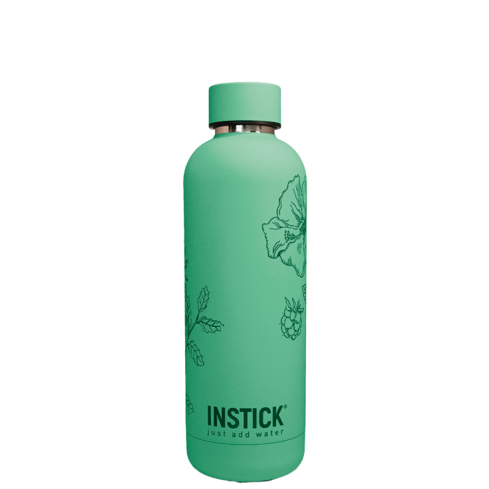 בקבוק מים תרמי ציורי ירוק-תפוח (0.5 ל')