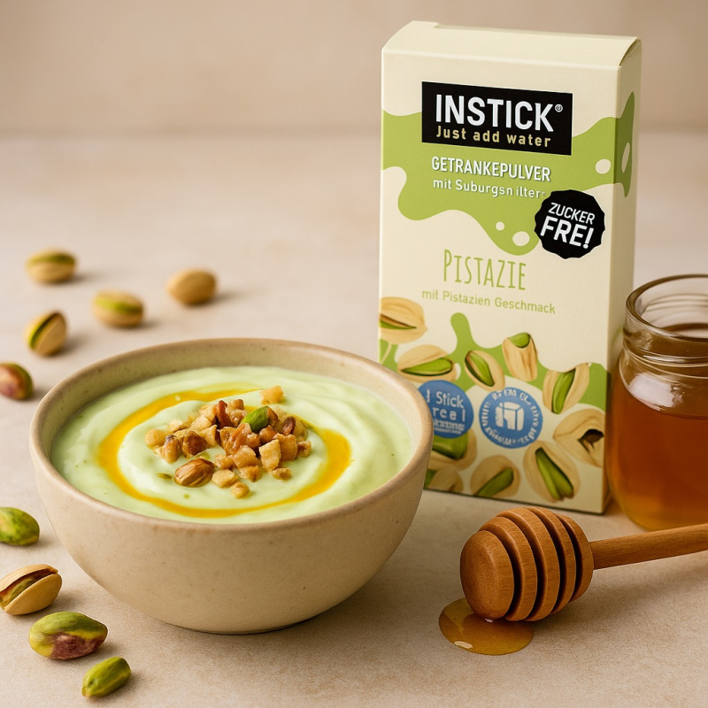 יוגורט פיסטוק עם אגוזים ודבש