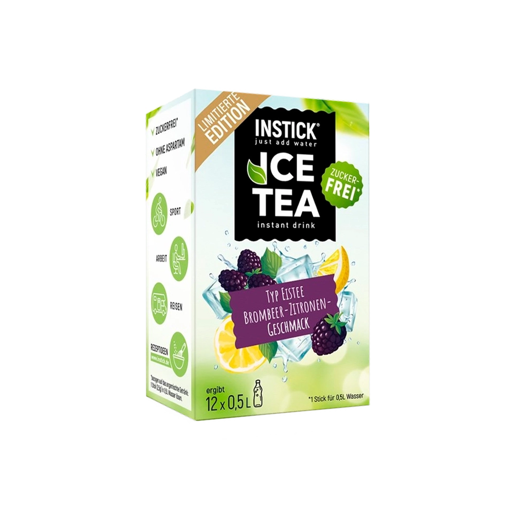 Sugar-Free Blackberry & Lemon Iced Tea with Black Tea Extract, 12 Sticks &times; 0,5-1 L — Product image