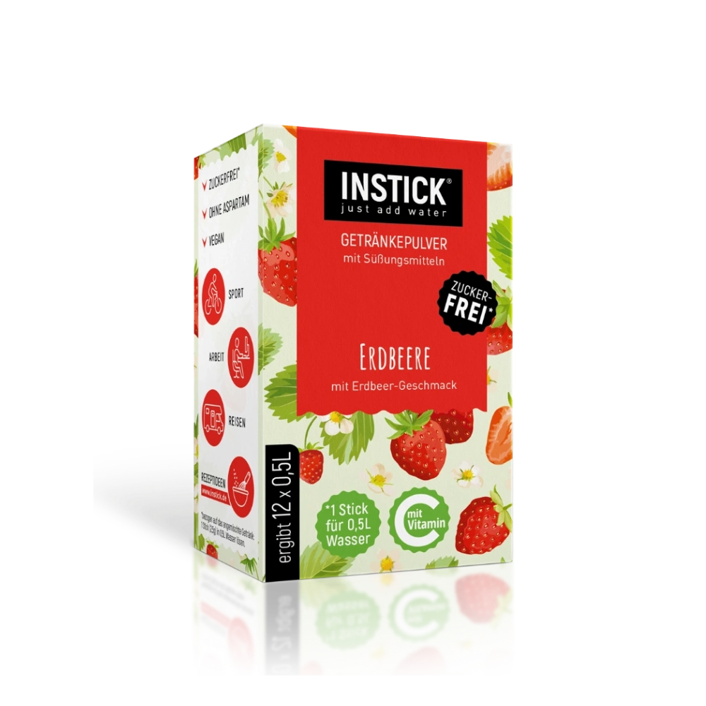 Sugar-Free Strawberry Drink, 12 Sticks &times; 0,5-1 L — Product image