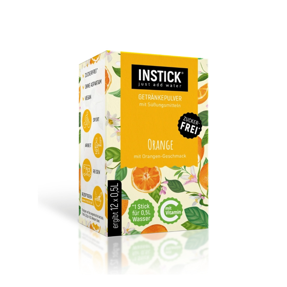 Sugar-Free Orange Drink, 12 Sticks &times; 0,5-1 L
