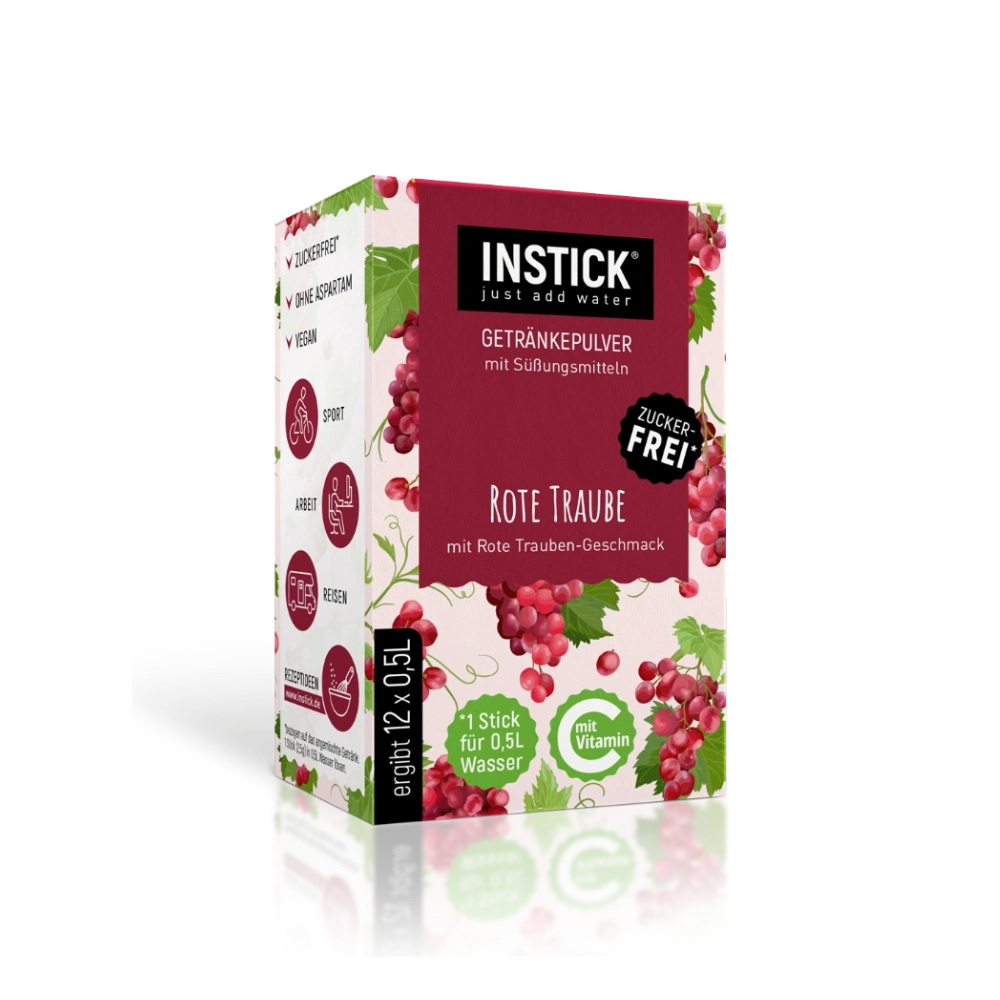 Sugar-Free Red Grape Drink, 12 Sticks &times; 0,5-1 L