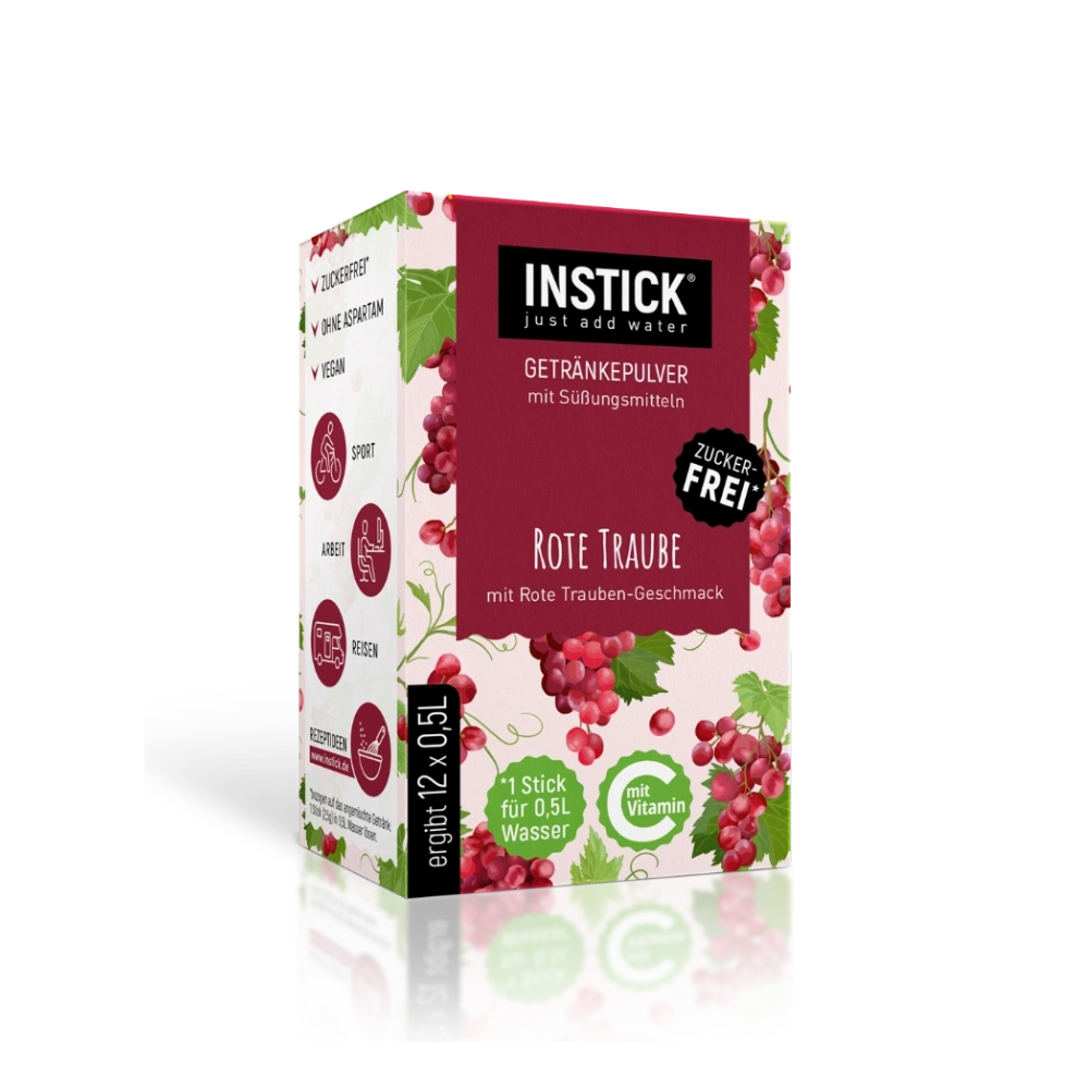 Sugar-Free Red Grape Drink, 12 Sticks &times; 0,5-1 L — Product image