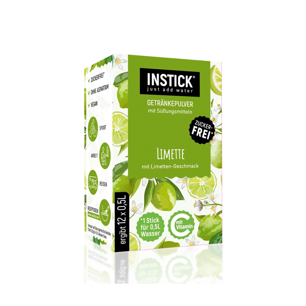 Sugar-Free Lime Drink, 12 Sticks &times; 0,5-1 L — Product image