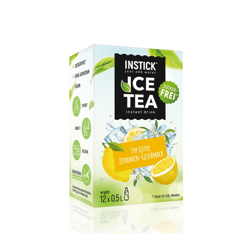 Sugar-Free Lemon Iced Tea with Black Tea Extract, 12 Sticks &times; 0,5-1 L — Product image