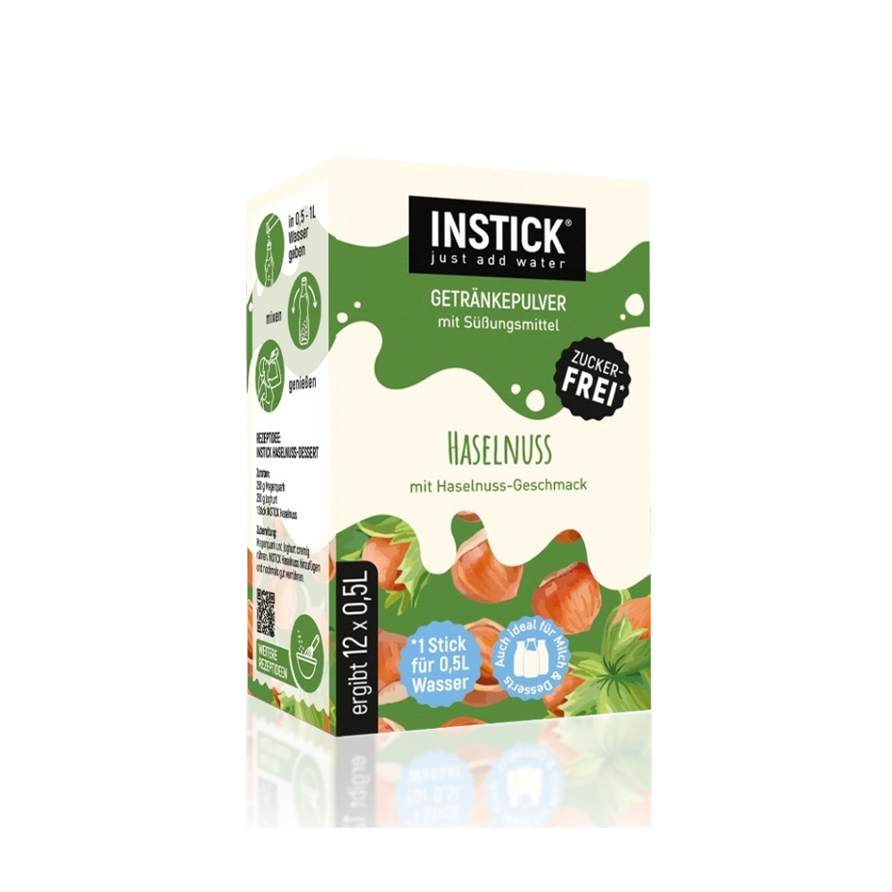Sugar-Free Hazelnut Milk Drink, 12 Sticks &times; 0.5 L