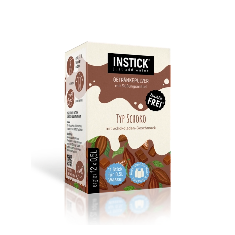 Sugar-Free Chocolate Milk Drink, 12 Sticks × 0.5 L — product image