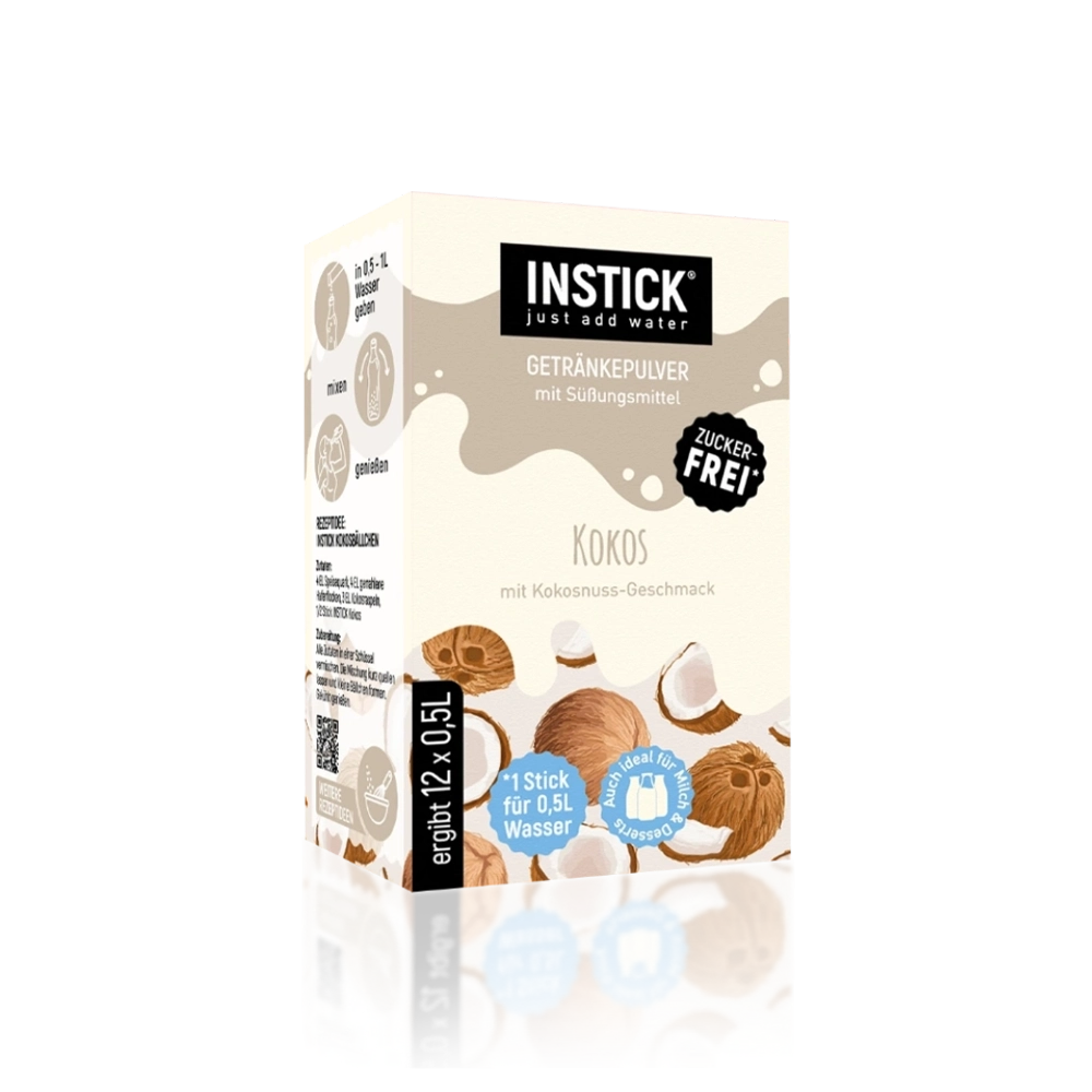 משקה בטעם קוקוס ללא סוכר &ndash; עם מים או חלב