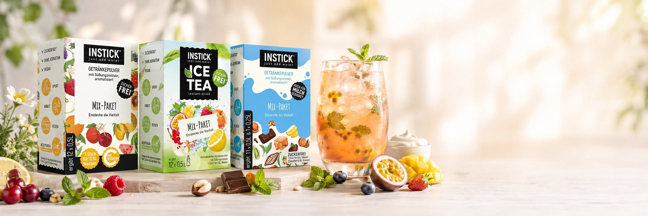 מארז 24 אריזות + בקבוק INSTICK