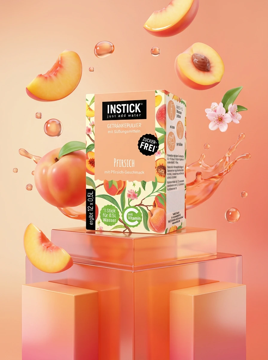 Sugar-Free Peach Drink, 12 Sticks &times; 0,5-1 L — Alternate product image