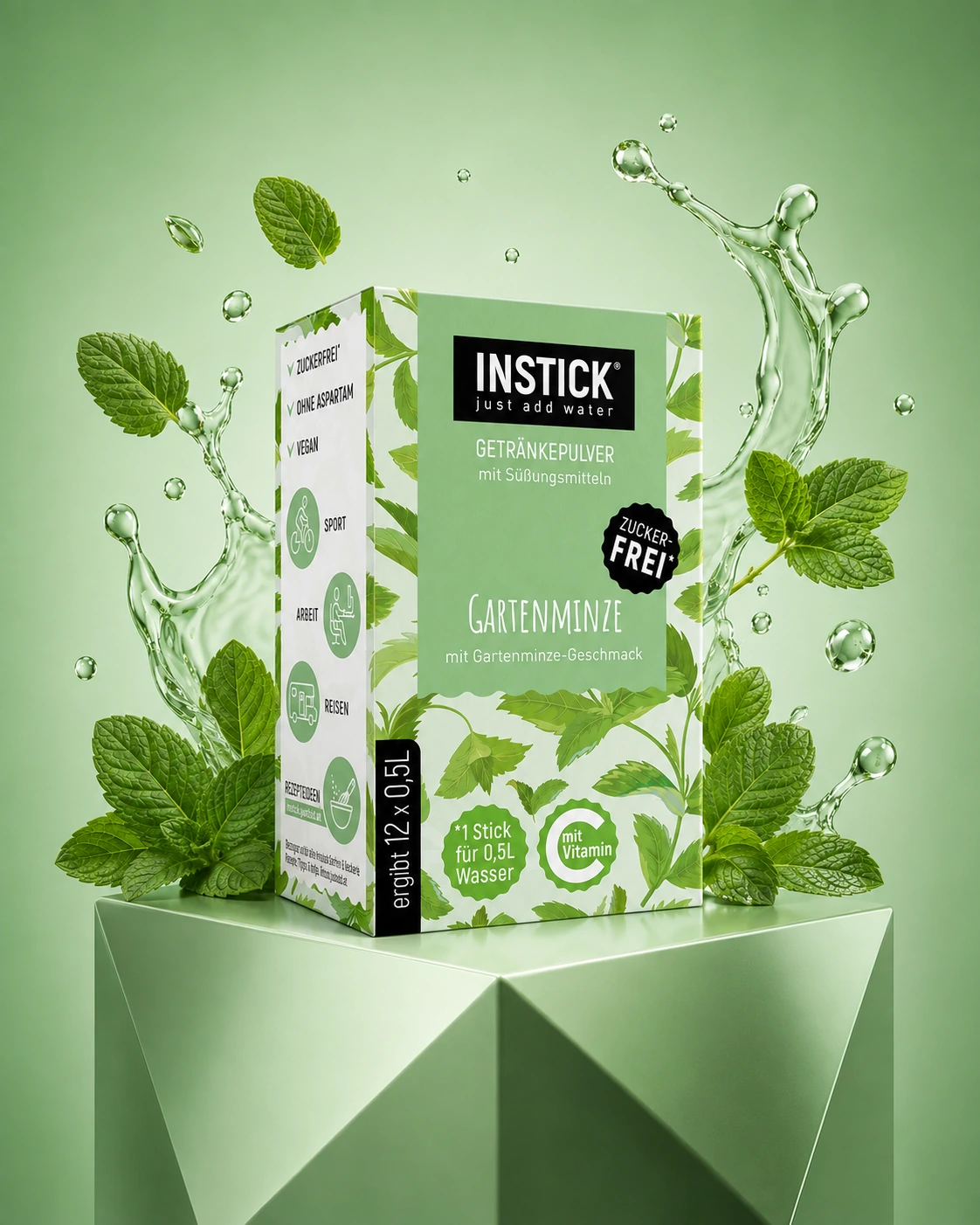 Sugar-Free Garden Mint Drink, 12 Sticks &times; 0,5-1 L — Alternate product image