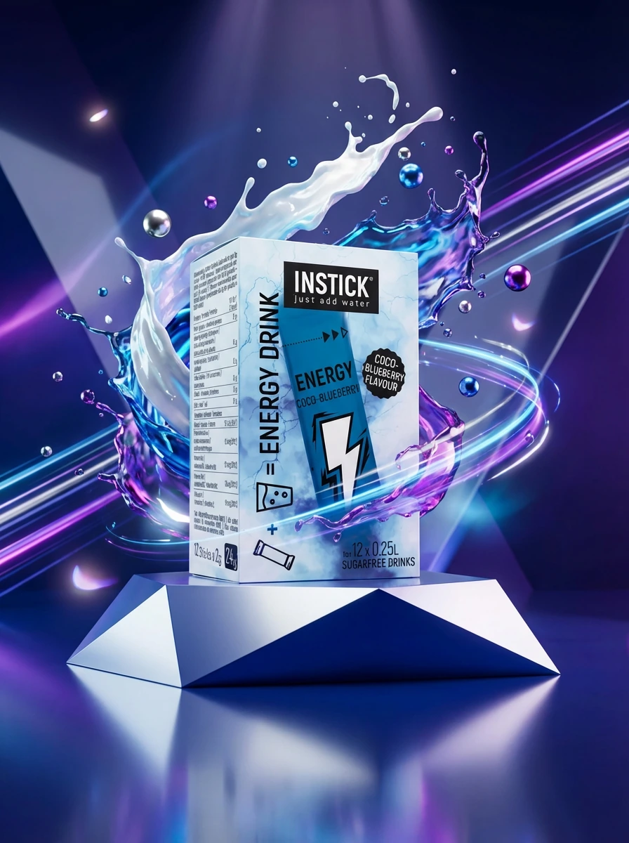 Sugar-Free Coconut & Blueberry Energy Drink, 12 Sticks &times; 0.25 L — Alternate product image