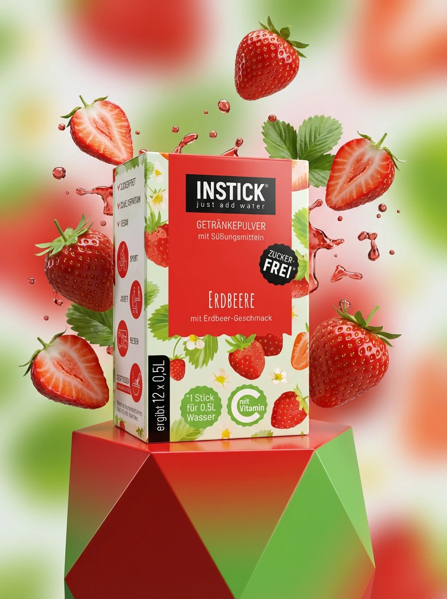 Boisson sans sucre Fraise, 12 sticks &times; 0,5&ndash;1 L — Image secondaire du produit