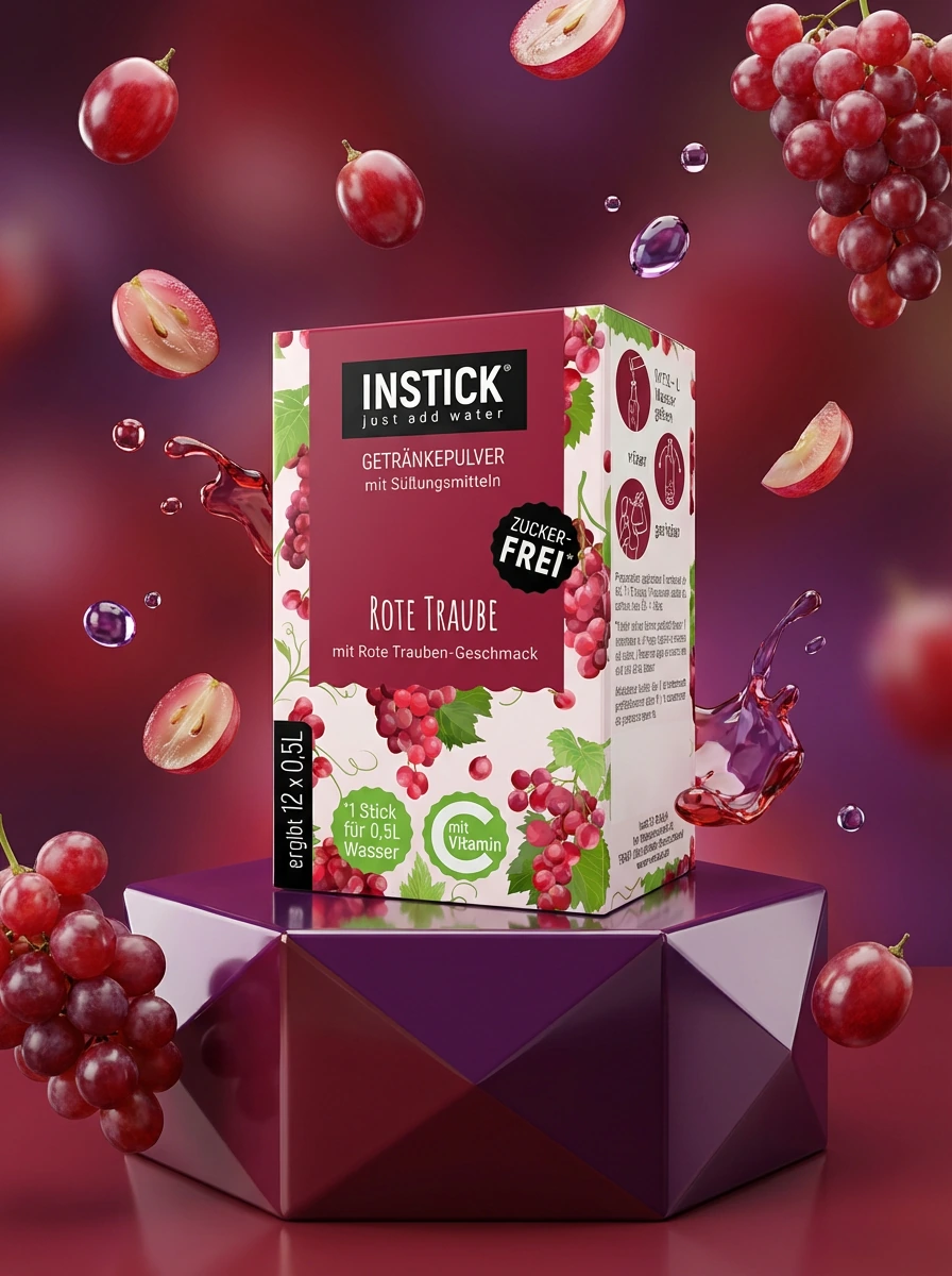 Boisson sans sucre Raisin rouge, 12 sticks &times; 0,5&ndash;1 L — Image secondaire du produit