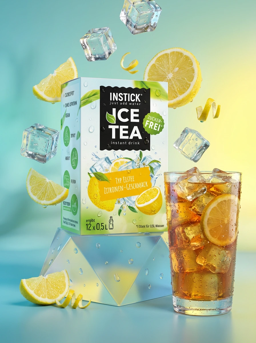 Th&eacute; glac&eacute; sans sucre Citron &agrave; l&rsquo;extrait de th&eacute; noir, 12 sticks &times; 0,5&ndash;1 L — Image secondaire du produit